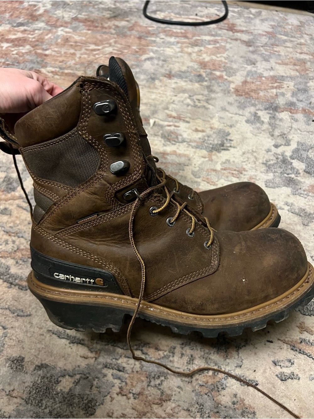 Carhartt Brown Men's Work Boots with Lug Sole